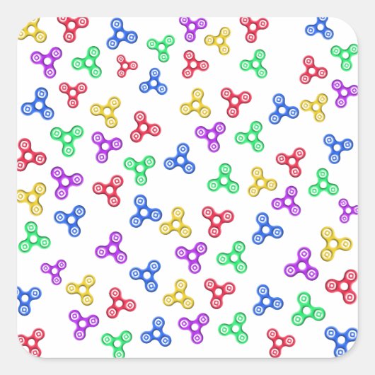 Fidget Spinners Quadratischer Aufkleber (Vorderseite)