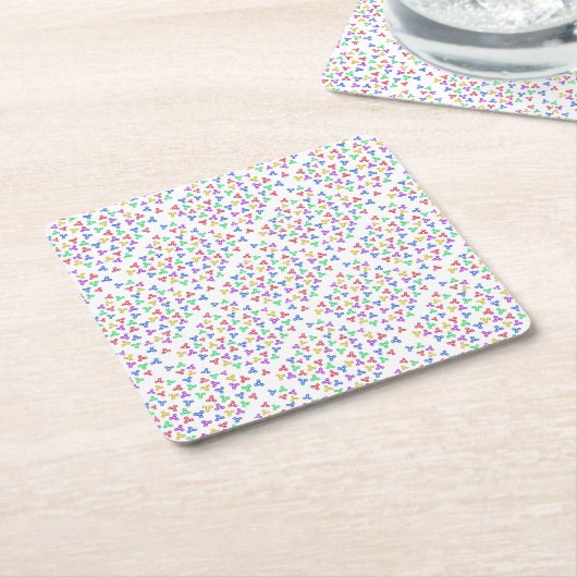 Fidget Spinners Rechteckiger Pappuntersetzer (angewinkelt)