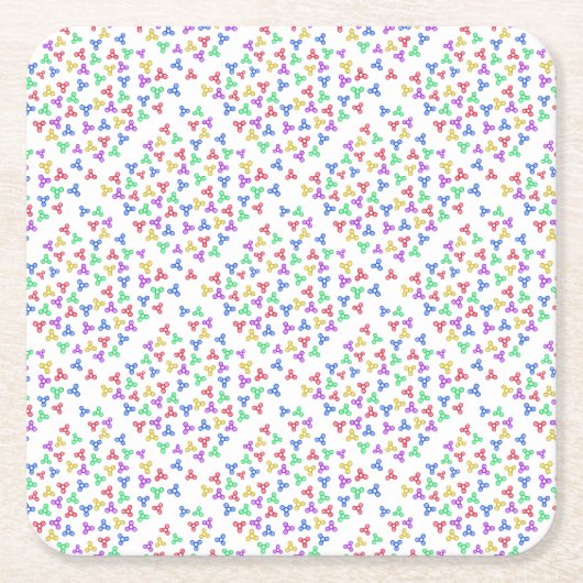 Fidget Spinners Rechteckiger Pappuntersetzer (Vorderseite)