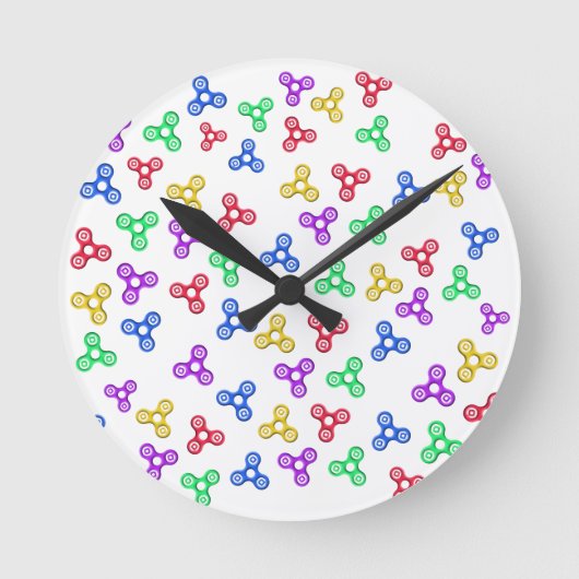 Fidget Spinners Runde Wanduhr (Vorderseite)