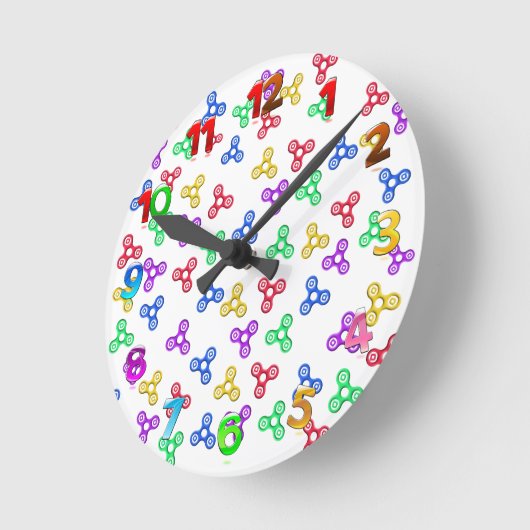 Fidget Spinners Runde Wanduhr (Winkel)