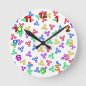 Fidget Spinners Runde Wanduhr (Vorderseite)