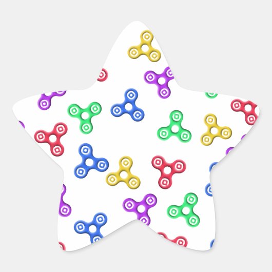 Fidget Spinners Stern-Aufkleber (Vorderseite)