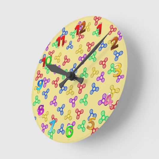 Fidget Spinners Wall Clock Runde Wanduhr (Winkel)
