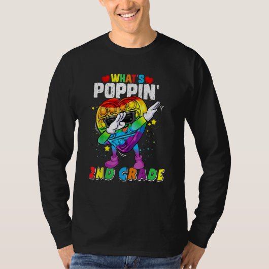 Fidget Toy What's Poppin' 2nd Grade 100th Day Of S T-Shirt (Vorderseite)