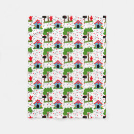 Fido Dog House Herz Knochen Fleecedecke