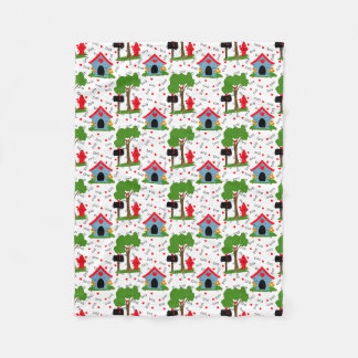 Fido Dog House Herz Knochen Fleecedecke
