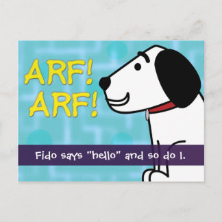 Fido sagt Hallo Postkarte