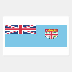 Fidschi-/Fijian-Flagge Rechteckiger Aufkleber