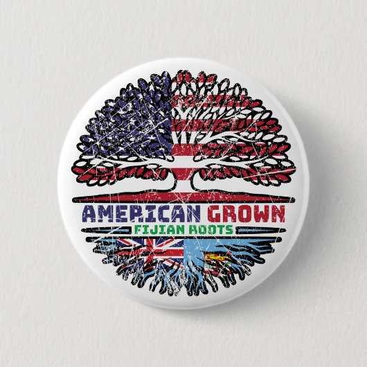 Fidschi Fijian US USA Vereinigte Staaten Tree Button (Vorderseite)