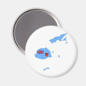 Fidschi-Flag-Karte Magnet (Vorderseite/Rückseite)