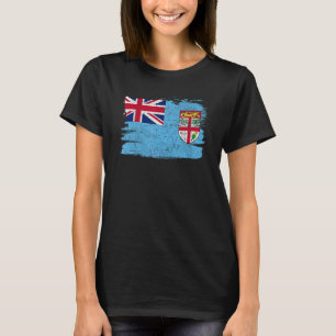 Fidschi Flag Pride Freundschaft Proud Peace Retro T-Shirt