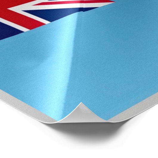 Fidschi - Flag Wave - Poster (Ecke)