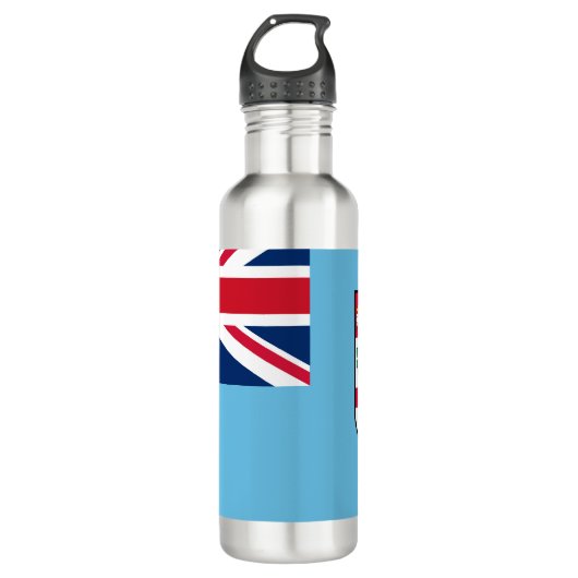Fidschi-Flagge Edelstahlflasche (Vorderseite)