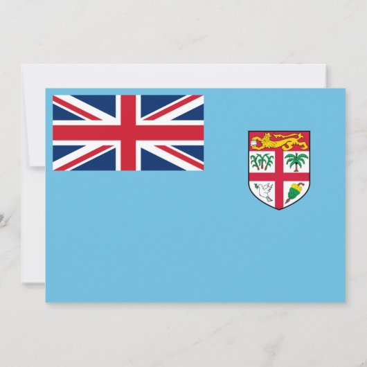 Fidschi-Flagge, Fahne der Hochzeit von Fidschi Einladung (Rückseite)