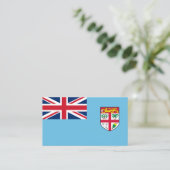 Fidschi-Flagge, Flagge Fidschis Visitenkarte (Stehend Vorderseite)