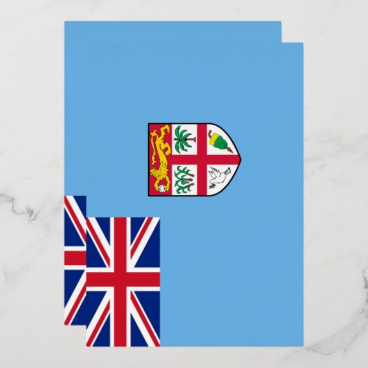 Fidschi-Flagge Folieneinladung (Vorderseite/Rückseite)