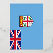 Fidschi-Flagge Folieneinladung (Rückseite)