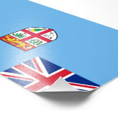 Fidschi-Flagge Fotodruck (Ecke)