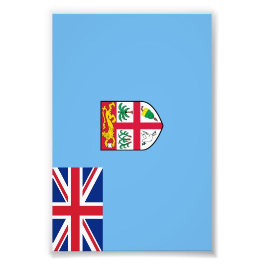 Fidschi-Flagge Fotodruck (Vorne)