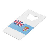 Fidschi-Flagge Geldbeutel Flaschenöffner (Vorderseite Schrägansicht)