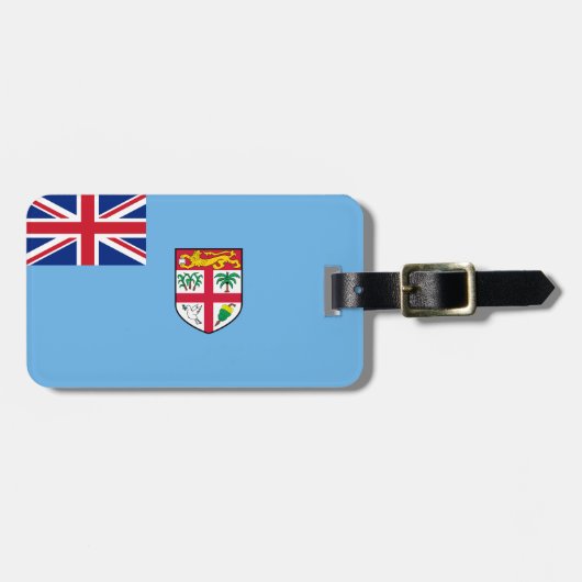 Fidschi-Flagge Gepäckanhänger (Vorderseite horizontal)