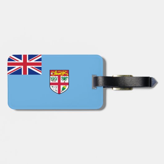 Fidschi-Flagge Gepäckanhänger (Rückseite horizontal)
