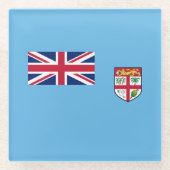 Fidschi-Flagge Glasuntersetzer (Vorderseite)