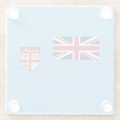 Fidschi-Flagge Glasuntersetzer (Rückseite)