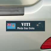 Fidschi-Flagge + Karte Autoaufkleber (Auf Auto)