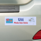 Fidschi-Flagge + Karte Autoaufkleber (Auf Auto)
