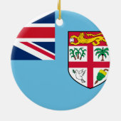 Fidschi-Flagge Keramik Ornament (Hinten)