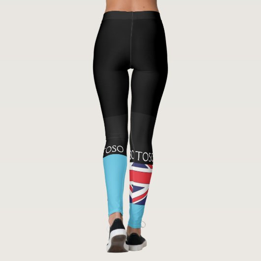 Fidschi-Flagge Legging Leggings (Rückseite)