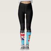 Fidschi-Flagge Legging Leggings (Vorderseite)