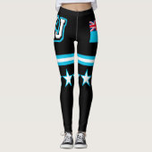 Fidschi-Flagge Leggings (Vorderseite)