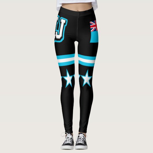 Fidschi-Flagge Leggings (Vorderseite)