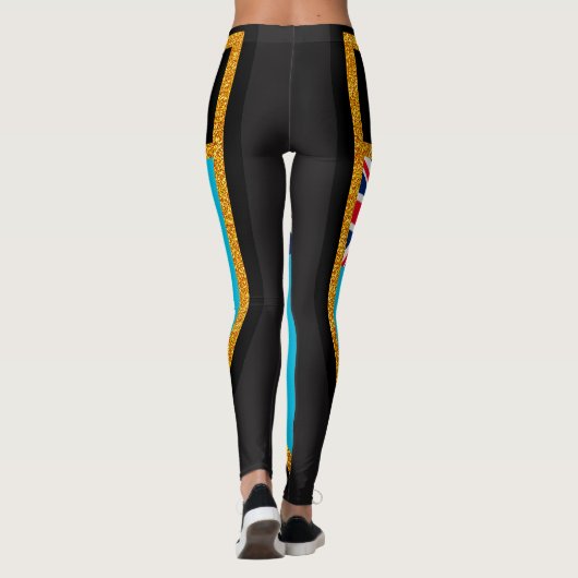 Fidschi-Flagge Leggings (Rückseite)