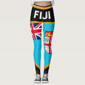 Fidschi-Flagge Leggings (Vorderseite)