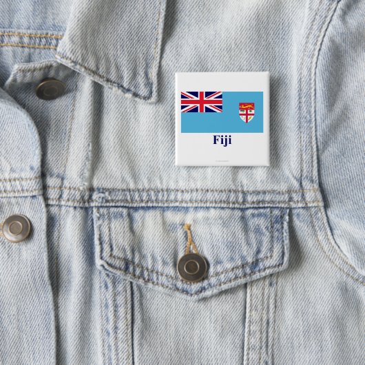 Fidschi-Flagge mit Namen Button (Beispiel)