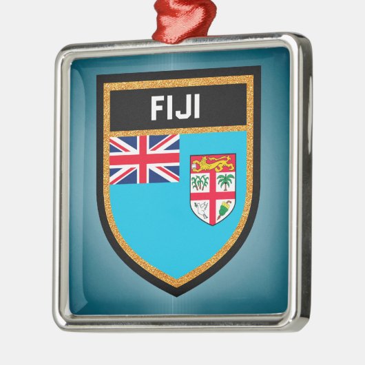 Fidschi-Flagge Ornament Aus Metall (Links)