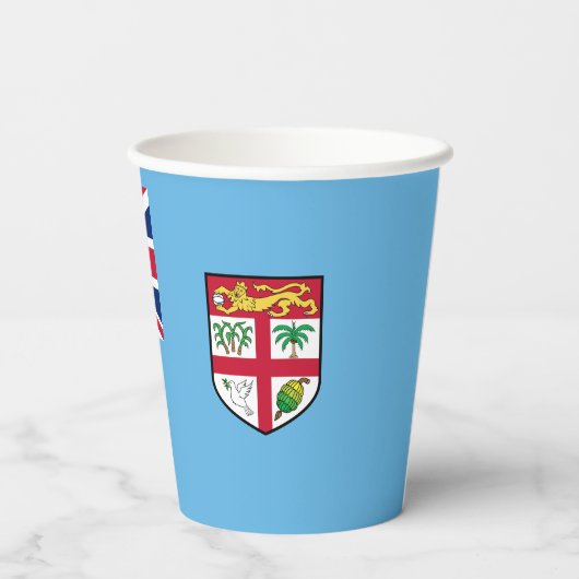Fidschi-Flagge Pappbecher (Rückseite)
