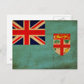 Fidschi-Flagge Postkarte (Vorne/Hinten)