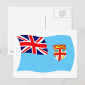 Fidschi-Flagge Postkarte (Vorne/Hinten)