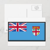 Fidschi-Flagge Postkarte (Vorne/Hinten)