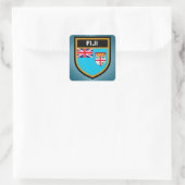 Fidschi-Flagge Quadratischer Aufkleber (Tasche)