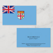 Fidschi-Flagge Visitenkarte (Vorne/Hinten)