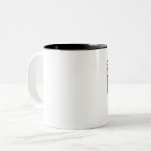 Fidschi-Flagge Zweifarbige Tasse (Vorderseite Links)