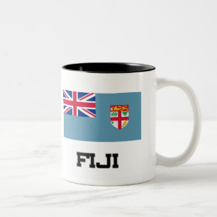 Fidschi-Flagge Zweifarbige Tasse