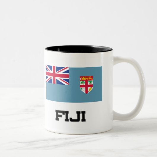 Fidschi-Flagge Zweifarbige Tasse (Rechts)