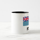 Fidschi-Flagge Zweifarbige Tasse (Mittel)